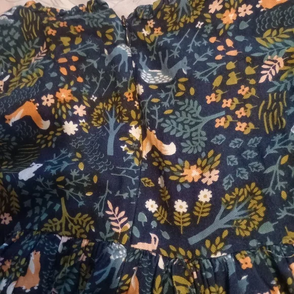 Age 5-6 Years Artisan Ny Wildlife Print Long Sleeve Dress - Picture 7 of 10